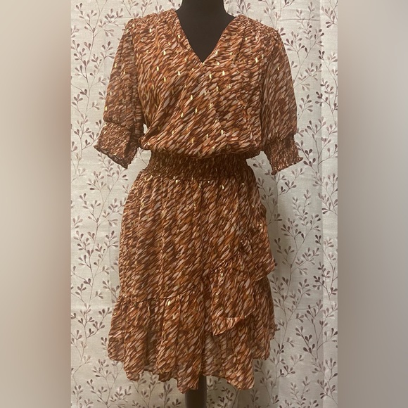 MSK Dresses & Skirts - MSK - Women's Printed Smocked-Waist Dress (NWT)